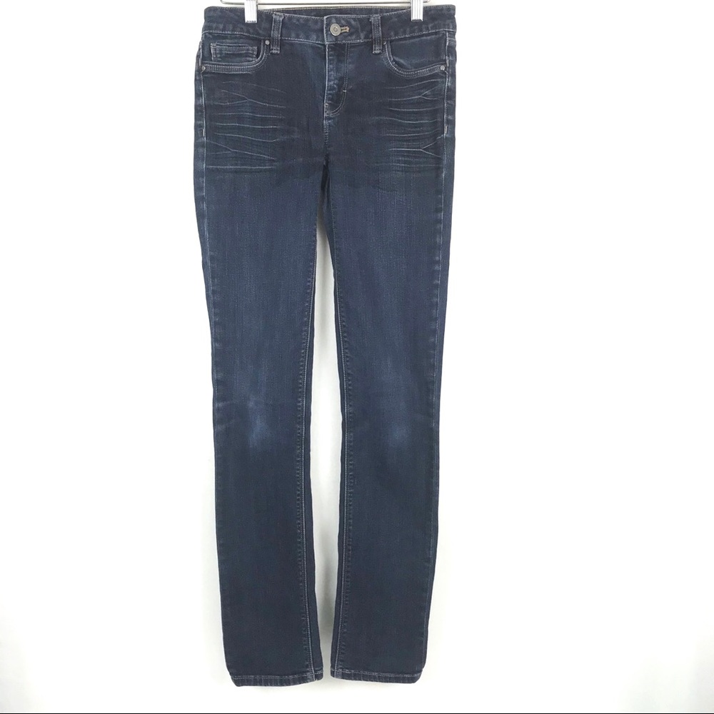 WHBM Straight Jeans 27 Inch Waist Blue Dark Wash